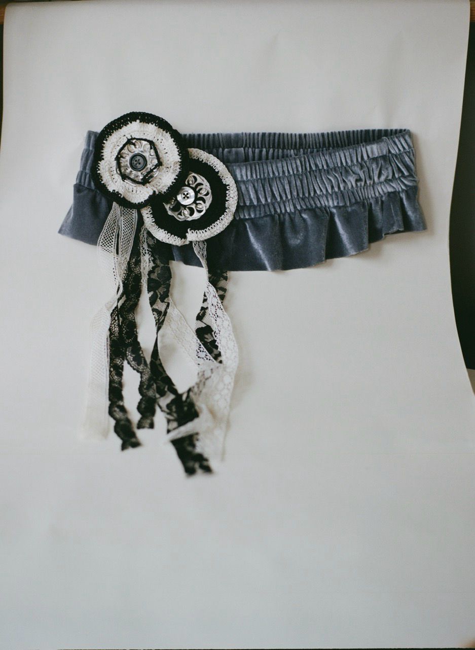 Flower Brooch Black & White